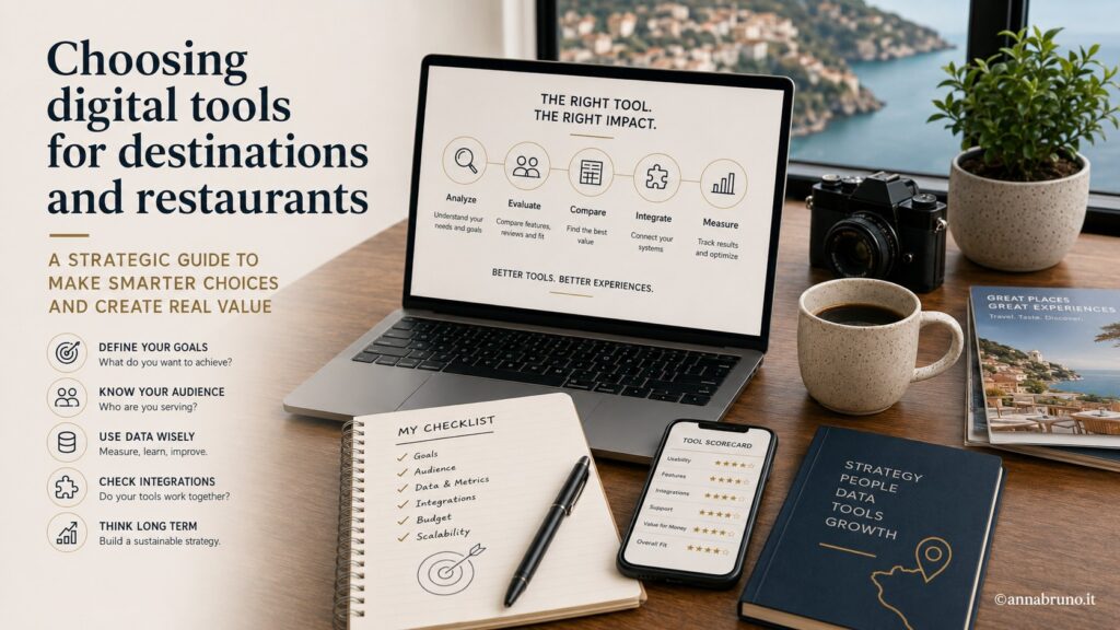 Method for choosing the right digital tools for tourism destinations and restaurants